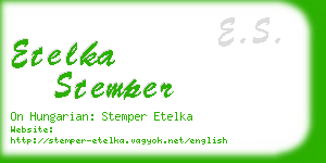 etelka stemper business card